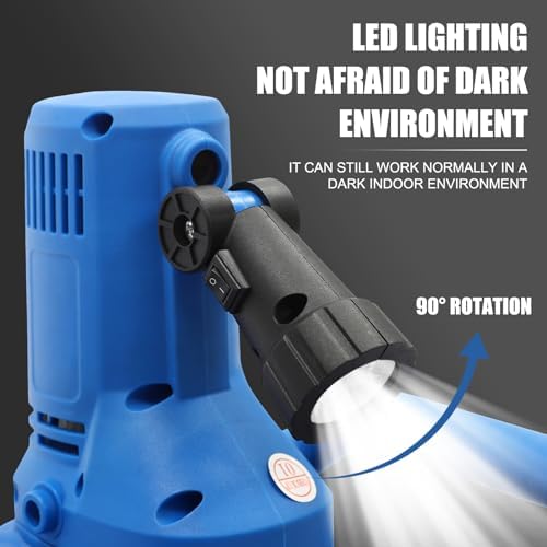 1680W Concrete Polisher & Grinder with Mixer 6-Speed Adjustable Floor Smoothing Polishing Machine, 80-200 RPM, LED Light for Concrete, Mortar, Paint, Plaster