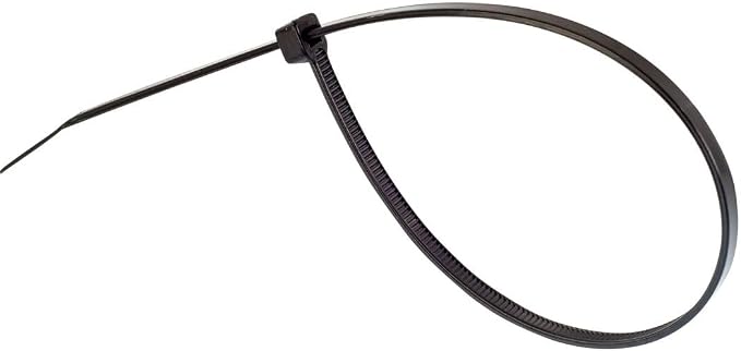 GTSE 10 Inch Black Zip Ties, 1,000 Bulk Pack, 18lb Strength, UV Resistant Small Nylon Cable Ties, Self-Locking 10" Tie Wraps