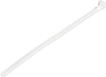 StarTech.com 8"(20cm) Reusable Cable Ties - 1/4"(7mm) Wide, 1-7/8"(50mm) Bundle Dia. 50lb(22kg) Tensile Strength, Releasable Nylon Ties, Indoor/Outdoor, 94V-2/UL Listed, 100 Pack - White, TAA