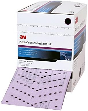 3M 30714 Hookit 740I Purple 70 mm x 12 m 60 Grit E Weight Clean Sanding Sheet Roll