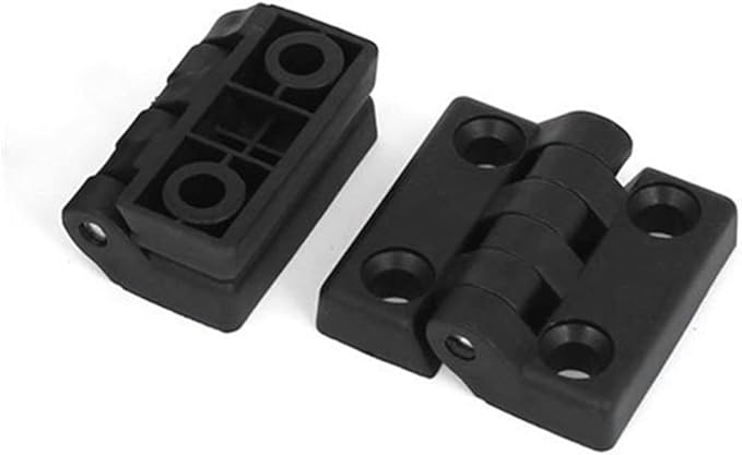 Hinge1.97 /50mmx50mm Black Plastic Cabinet Door Reinforced Ball Bearing Hinge -10pcs
