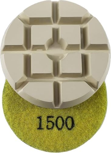 3" Resin Bond Diamond Polishing Pads for Concrete and Stone, 1500 Grit