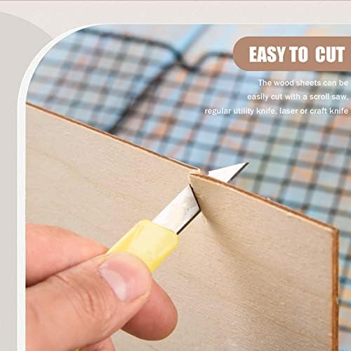 6 Pack Basswood Sheets 12 x 18 x 1/8 Inch-3 mm Unfinished Plywood for Craft Thin Wood Boards Sheets Rectangle Wood Panels for DIY School Projects, Painting, Laser Projects, Woodworking, Model Making