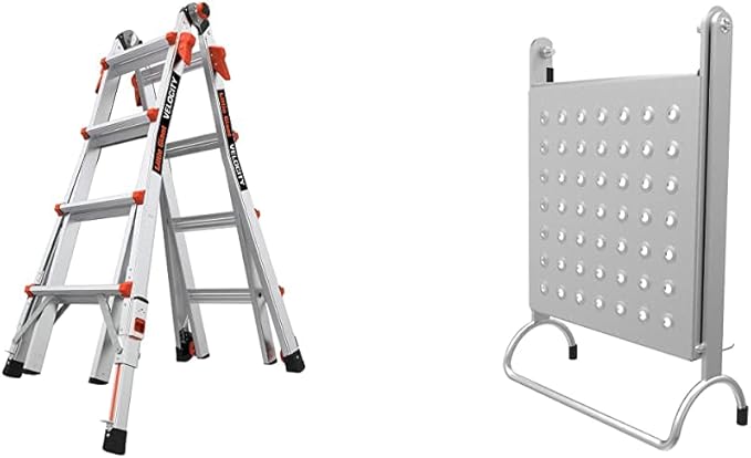 Little Giant Velocity Multi-Position Ladder with Wheels, 17 Ft, Aluminum, 375 lbs Weight Rating
