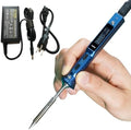 Blue Original TS101 Soldering Iron Station Kit Upgraded from TS100 Portable Soldering Pen Digital Programmable Electric DC 65W PD 45W with USB Type C Cable (B2 Solder Tip)