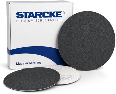 STARCKE 7 Inch Hook and Loop No Hole Sanding Discs 220 Grit 50 Pack