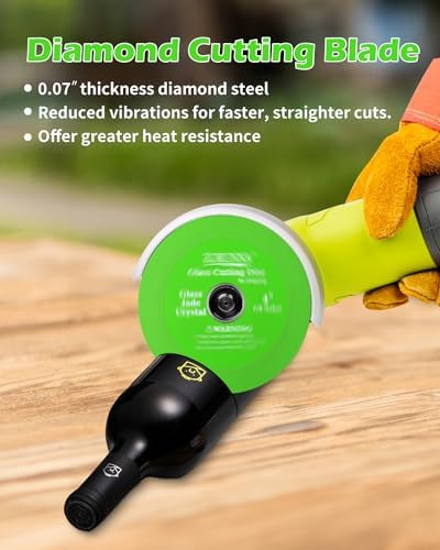ZORUNNA 5Pcs 4" Glass Cutting Disc, Diamond Blade for Angle Grinder