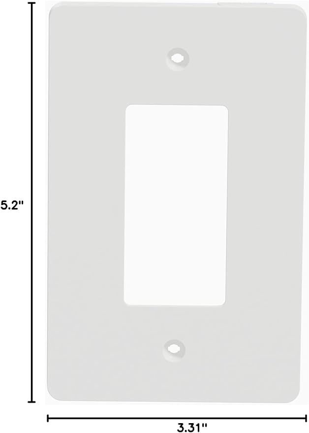 Square D by Schneider Electric X Series Wall Plate for Outlet and Light Switch, Mid Size Plus 1 Gang, Matte White (SQWS141001WH)