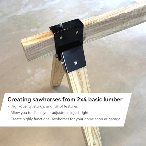 Heavy Duty Saw Horse Brackets 2x4 Target Stand, AR500 Steel, 2 Pack