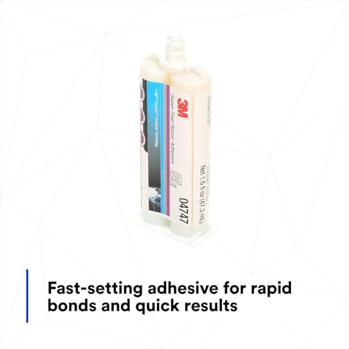 3M Super-Fast Repair Adhesive, 04747, 1.6 fl oz Cartridge, Tranlucent Color