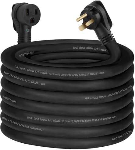 50 Amp Welder Extension Cord SOOW Cable 6/3 Welder Extension Cord NEMA 6-50