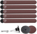 150Pcs 2 inch R-Type Quick Change Aluminum Oxide Surface Conditioning Sanding Discs Set 120 Grit with Adapter & Backing Pad