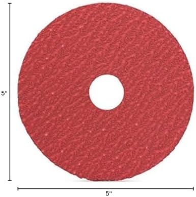 BHA 5" x7/8" Ceramic Resin Fiber Discs, 80 Grit - 25 Pack