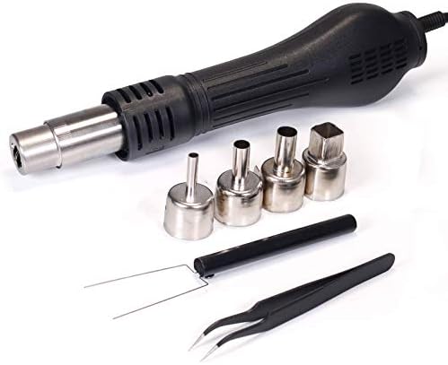 YIHUA 862BD+ Professional Soldering & Rework Station bundle with #2300 Hot Air Nozzles with Iron Holder, Soldering Cleaning Kit, and Accessories (23 Items)