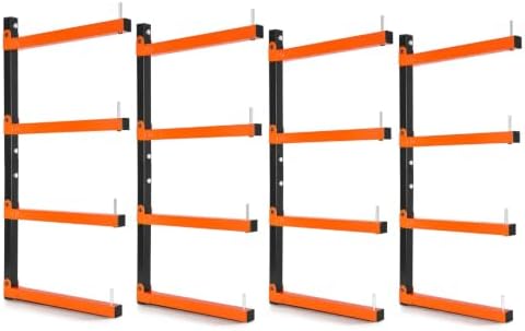 VEVOR Lumber Rack, 4-Tier 4-Pack 110 lbs per Tier, Foldable Wood Storage