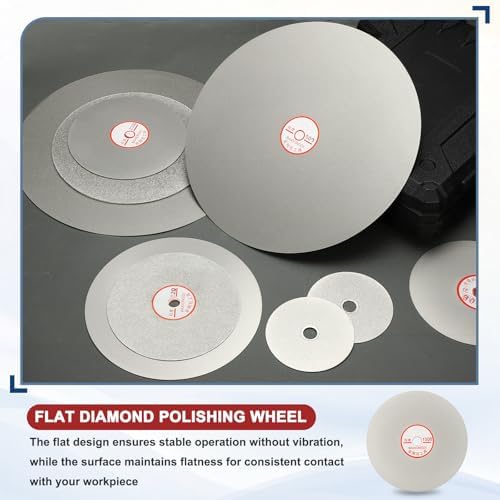 6 Inch x 1/2" Arbor Diamond Flat Lap Disc, 1000 Grit