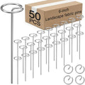Heavy Duty Landscape Staples, 50 Pack 6-Inch G-Shaped Thickened Galvanized Garden Fabric Staples,Rust-Resistant Ground Cover Pins for Weed Barrier, Erosion Control & Landscaping Projects