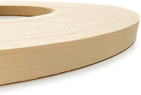 Edge Supply Maple 3/4 in x 50 ft Roll – Pre-Glued Iron On Wood Veneer Tape – Wood Veneer Edge Banding Tape with Hot Melt Adhesive, Smooth Sanded Finish Ideal for Furniture & DIY, Made in USA