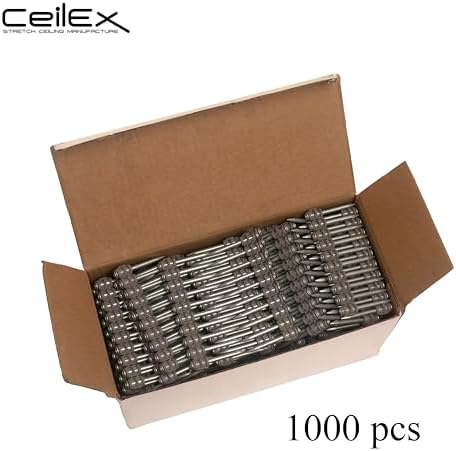 1000x Collated Concrete Nails 1-1/2 Inch (38mm) for Hilti BX 3 (BX3) Cordless Concrete Nailer, B3 MX Collated Strip, Full Round Head Hardened Steel Pins for Metal Track, Drywall & Concrete
