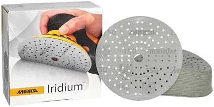 Mirka Iridium 6 Inch 150 Grit Premium Ceramic Blend Sanding Discs, 50 Pack