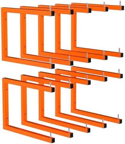10-Pack Lumber Storage Rack, Wall Mount Wood Rack (10 Level)