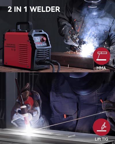 ARCCAPTAIN 160A Stick Welder, ARC/Lift TIG Welding Machine, 110V/220V