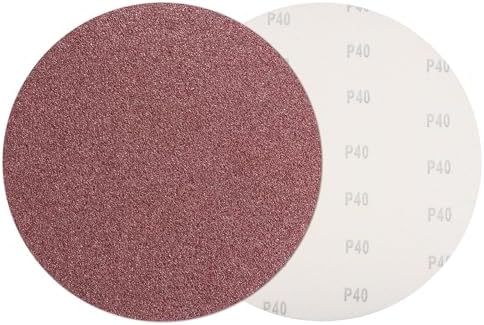HARFINGTON 8 Pcs 12 Inch Sanding Discs 40 Grit Red Aluminum Oxide