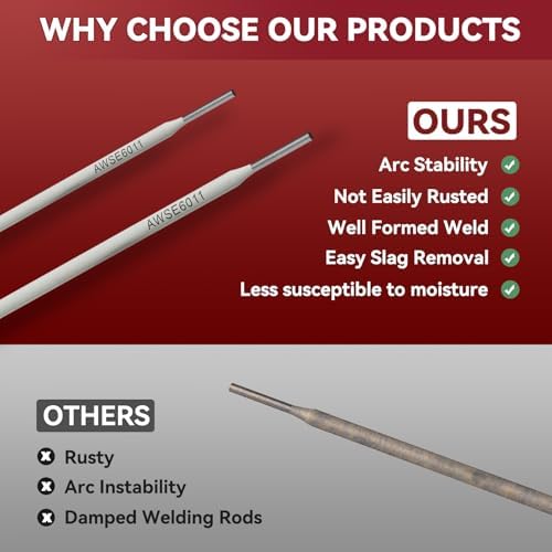 ARCCAPTAIN E6011 Welding Rods 1/8" 2LB Carbon Steel Stick Electrodes