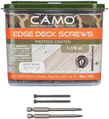 CAMO 0345124 Edge Deck Screws, Hidden Fastening, 1-7/8", ProTech Coated (700 ct)