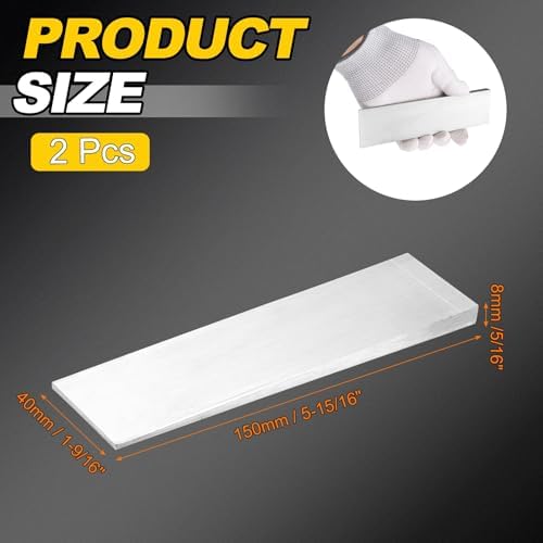 HARFINGTON 2Pcs Stainless Steel Flange Wedge, 5/16" x 1-9/16" x 5-15/16" Metal Right Angle Wedge Shim Spreading Flange Triangle Pipefitting Welding Underpinning Tool for Lathe Milling Machine
