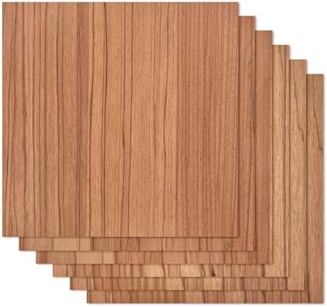 Proflex Red Rose Plywood 6pcs, 1/8" x 12” x 12” Real Wood Plywood Sheets Premium “A” Grade with Smooth Sanded Finish, Perfect for Laser Cutting & Engraving, Crafts, and DIY Projects.