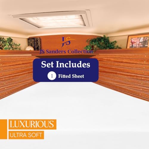JS Sanders AFT Berth Boat Sheet 1 Pcs 600 TC Egyptian Cotton, White