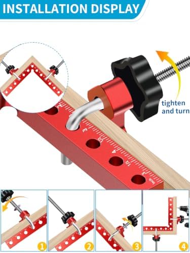8PCS 90° Corner Clamps for Woodworking, Aluminum Right Angle Kit