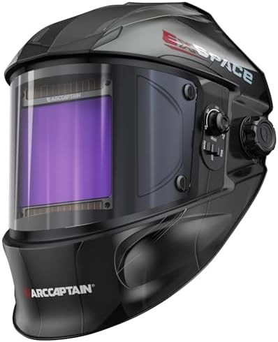 ARCCAPTAIN Welding Helmet, 3.94"×3.66" Auto Darkening Welding Hood