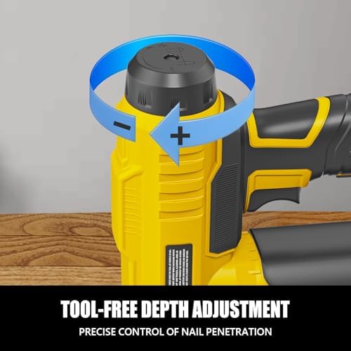Cordless Brad Nailer Compatible with DeWalt 20V Battery (No Battery)