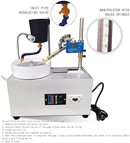Gem faceting grinding machine 180W&3000RPM Stepless speed regulation,Strong powerful motor,Low noise & Stable Jewel Angle Polisher,for Jewelry,Jade, Gem and precious metals, etc. Polisher