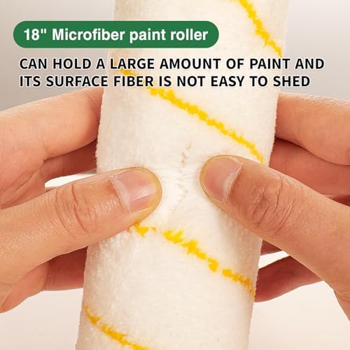 Voomey 18" Paint Roller Kit，10Pc Paint Roller Tray with Liner