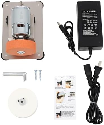 Mini Belt Sander Electric Benchtop Sander 96W Bench Grinder Sanding Machine Handcraft System Bench Grinder Polisher 7 Adjustable for DIY Craft Wood Stained Glass Jewelry Making