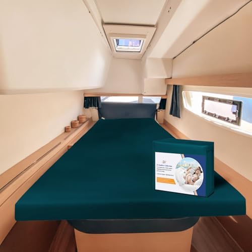 JS Sanders XL V Berth Boat Sheet 1 Pcs 600 TC Egyptian Cotton, Teal