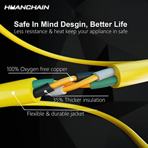 HUANCHAIN 100 FT 12/3 Gauge Heavy Duty Outdoor Extension Cord Waterproof