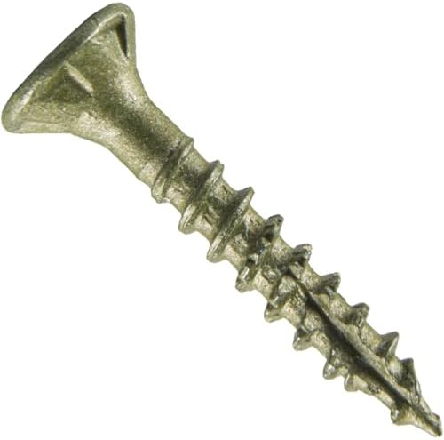 8 x 1 Bronze Coated Exterior Coated - ACQ Compatible Multipurpose Wood Screw -Torx/Star Drive Flat Head 1 Pound - 288 Screws