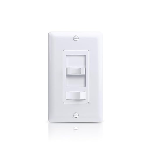 ECOELER Dimmer Switch, Single Pole/3-Way LED Rocker Dimmer Light Switch for 150W LED/CFL and 600W Halogen/Incandescent Bulbs, Wall Plate Included, ETL Listed, White