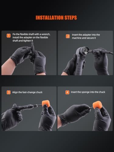 SPTA Mini Polishing Ball, Flexible Shaft Set with 18Pcs Conical and Cylindrical Drums Used On Mini Car Polisher for Car Wheel Detailing, Tight Areas and Small Spaces Polishing Buffing -PT101