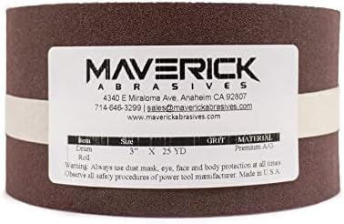 Drum Sander Sandpaper Roll 6" X 25 Yards Premium Aluminum Oxide Cloth Backed (150 Grit)