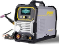 205Amp AC/DC Aluminum TIG Welder, 6-in-1 Multiprocess Welding Machine, AC TIG/DC TIG/AC Pulse/DC Pulse/MMA/STICK/SPOT TIG,110V/220V Dual Voltage, Square/Triangular Wave ACDC Welder Machine