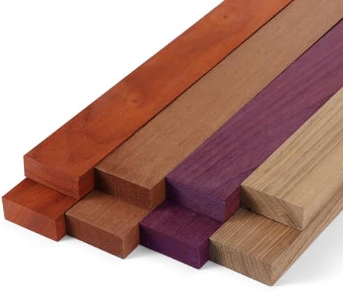 Novabright 8 Pcs Exotic Hardwood Lumber 3/4" x 2" x 12"