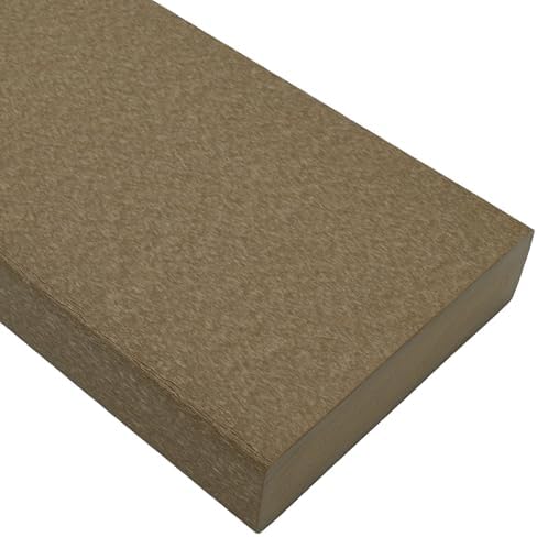 BuyPlastic Tangent Poly Lumber - Weathered Wood, 2x6 (1.5" x 5.5"), 72" Length - HDPE Plastic Board for Outdoor Furniture and More