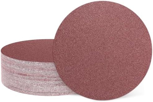 HARFINGTON 15 Pcs 5 Inch Sanding Disc 60 Grit Red Aluminum Oxide
