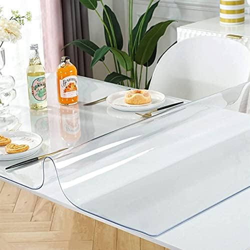 LovePads Clear Table Cover Protector 44 x 60 Inch, 1.5mm Thick Plastic Mat