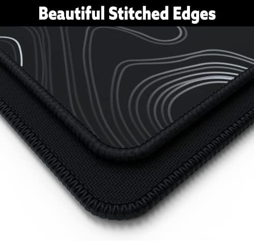 Gamer Boss - Gaming Mouse Pad - 60 x 30 Inches - 4mm Thick with Stitched Edges, Non-Slip Rubber Base, Premium Cloth Mousepad, Desk Mat for Laptop, Keyboard, Computer & PC (Giga, Topographic)